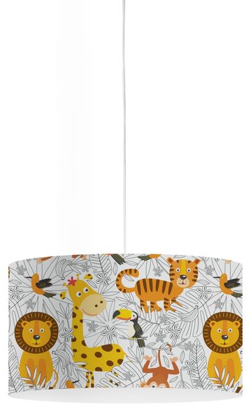 Sospensione Moderna Decokids Polilux ® Grafica Savana 1 Luce E27
