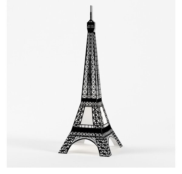 Lampada Da Scrivania-Ufficio Moderna Eiffel Polilux ® Nero Print 1 Luce E14