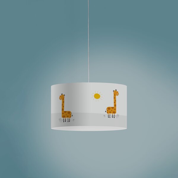 Sospensione Moderna Decokids Polilux ® Grafica Giraffa 1 Luce E27