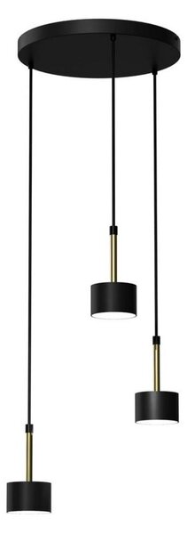 Lampadario su corda ARENA 3xGX53/11W/230V nero/oro
