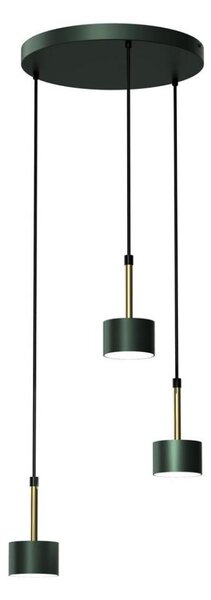 Lampadario su corda ARENA 3xGX53/11W/230V verde/oro