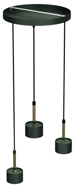 Lampadario su corda ARENA 3xGX53/11W/230V verde/oro