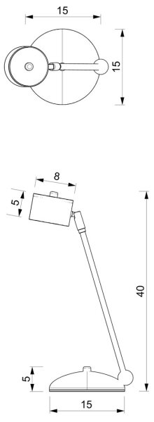 Lampada da tavolo ARENA 1xGX53/11W/230V nero/cromo