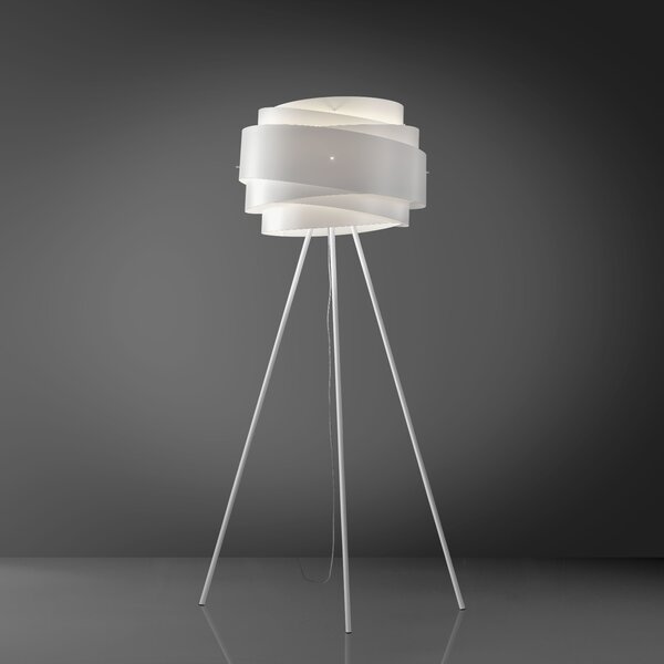 Piantana Moderna 3 Piedi Bea Polilux ® Bianco E Metallo 1 Luce E27