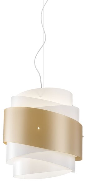 Sospensione Moderna Bea Polilux ® New Gold E Metallo Cromo 1 Luce E27 D40Cm