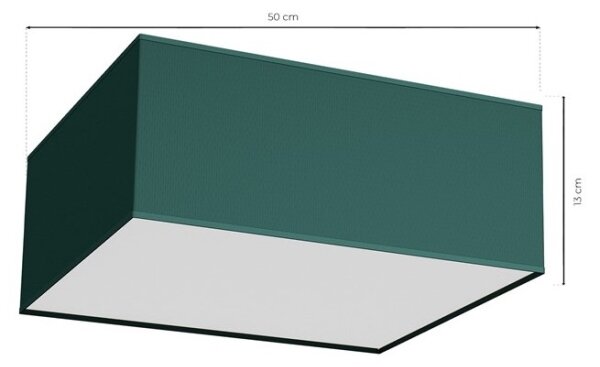 Plafoniera VERDE 3xE27/60W/230V 50x50 cm verde