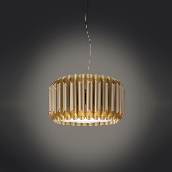 Sospensione Moderna Louise Polilux ® New Gold E Metallo Cromo 1 Luce E27