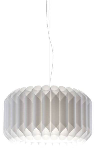 Sospensione Moderna Louise Polilux ® Bianco E Metallo Cromo 1 Luce E27