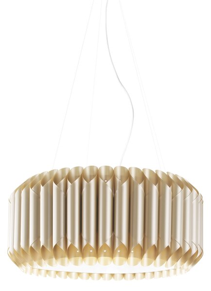 Sospensione Moderna Louise Polilux ® New Gold E Metallo Cromo 1 Luce E27 D60Cm