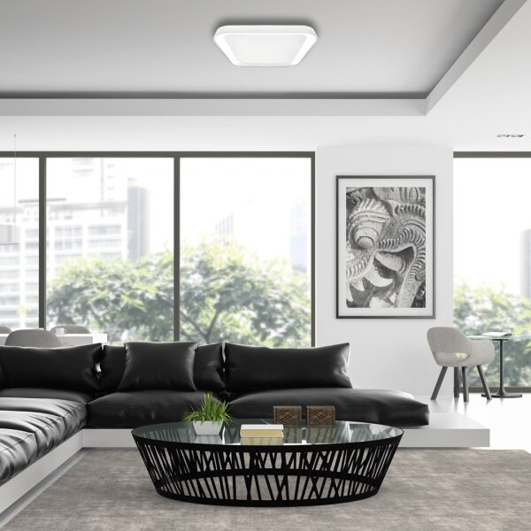 Plafoniera LED dimmerabile QUADRO 38W 230V 3000-6000K bianco + telecomando