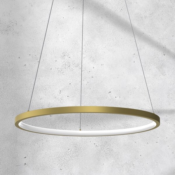 Lampadario LED a cavo ROTONDA LED/27W/230V oro