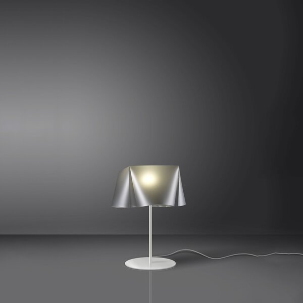 Lampada Da Scrivania Moderna Wanda Polilux ® Argento E Metallo 1 Luce E14
