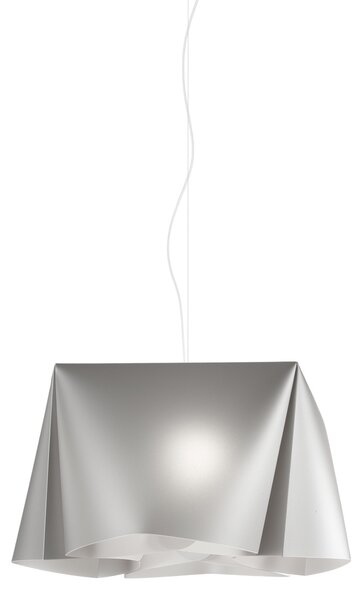 Sospensione Moderna Wanda Polilux ® Argento E Metallo Cromo 1 Luce E27 D45Cm