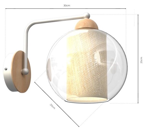 Lampada da parete TELA 1xE27/60W/230V
