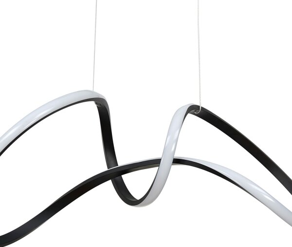 Lampadario LED a sospensione con filo TESORO LED/48W/230V nero