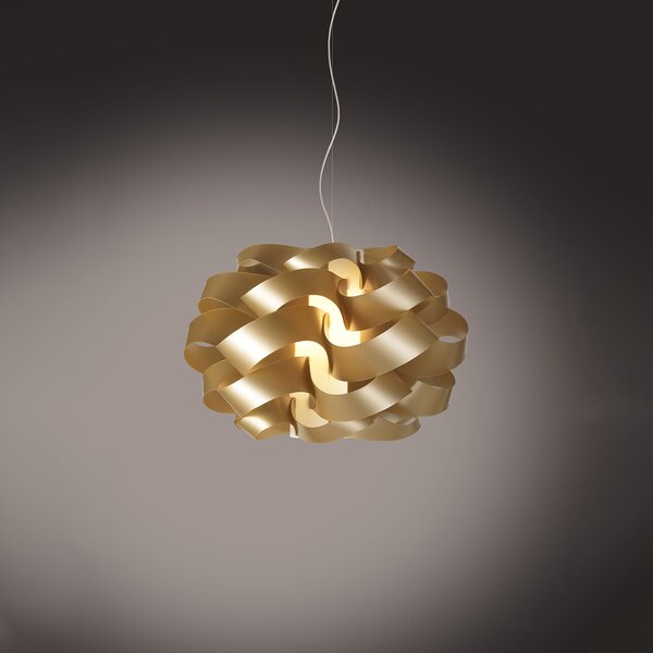 Sospensione Moderna Cloud Polilux ® New Gold E Metallo Cromo 1 Luce E27 D.50Cm