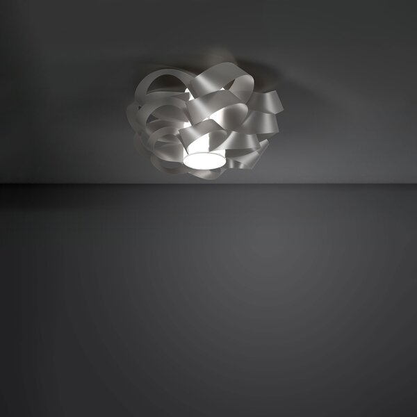 Plafoniera Moderna Cloud Polilux ® Argento 1 Luce E27 D60Cm
