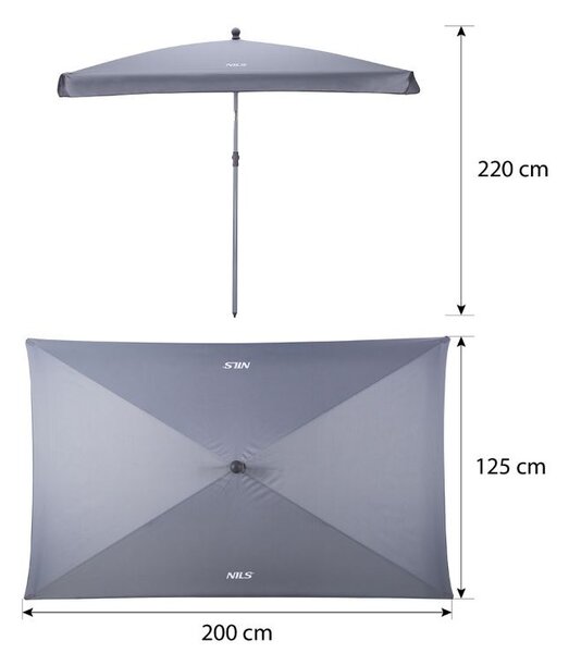 Parasole - ombrellone da spiaggia o da casa 200 x 125 cm regolabile!
