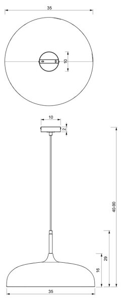 Brilagi - Lampadario a sospensione con filo ABRAHAM 1xE27/60W/230V diametro 35 cm nero