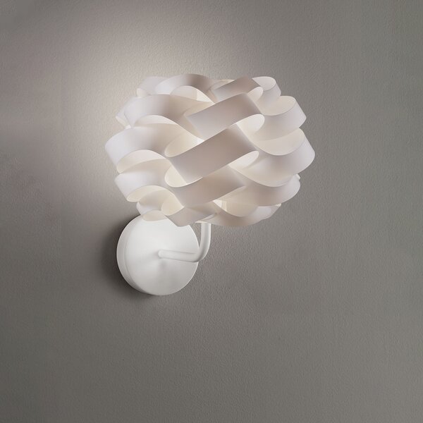 Applique Moderna Cloud Polilux ® Bianco E Metallo 1 Luce E14