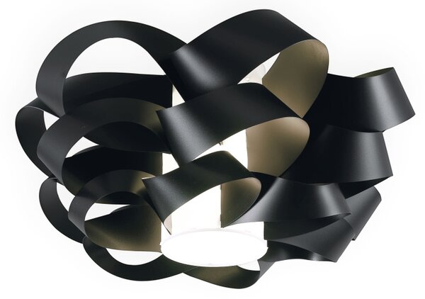 Plafoniera Moderna Cloud Polilux ® Nero 1 Luce E27 D50Cm