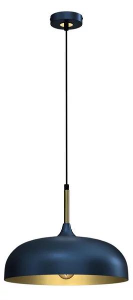 Lampadario su corda LINCOLN 1xE27/60W/230V d. 35 cm blu