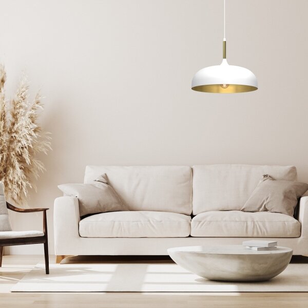 Brilagi - Lampadario a sospensione con filo ABRAHAM 1xE27/60W/230V diametro 35 cm bianco