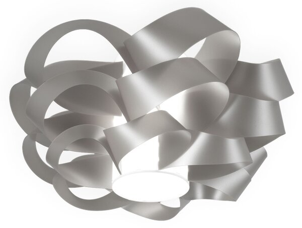 Plafoniera Moderna Cloud Polilux ® Argento 1 Luce E27 D60Cm