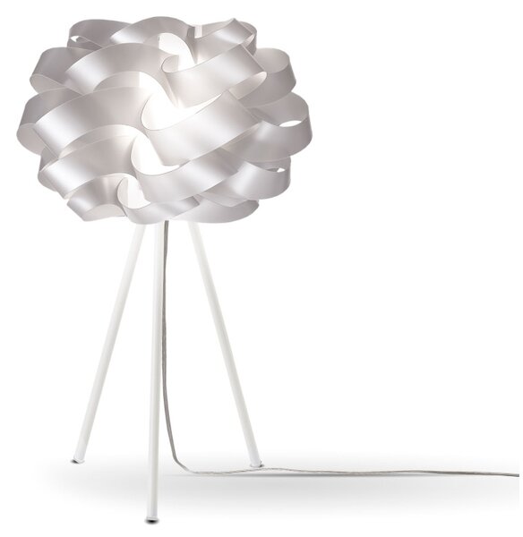Lampada Da Scrivania Moderna Cloud Polilux ® Argento E Metallo 1 Luce E27