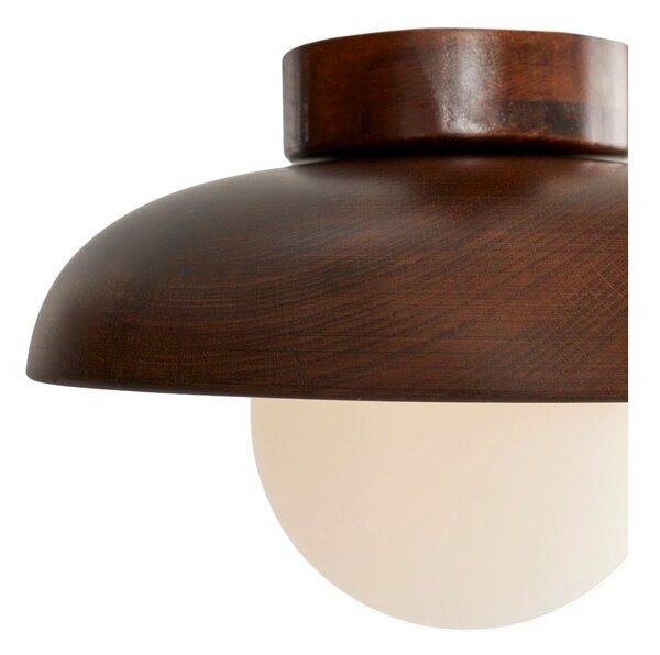 Plafoniera marrone con paralume in vetro ø 24 cm Elsa – Opviq lights