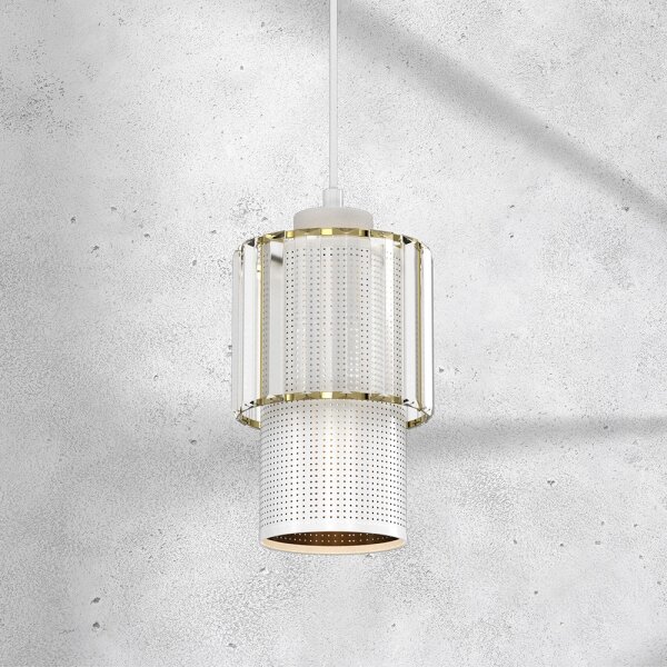 Lampadario a sospensione con filo BLANCO 1xE27/60W/230V bianco