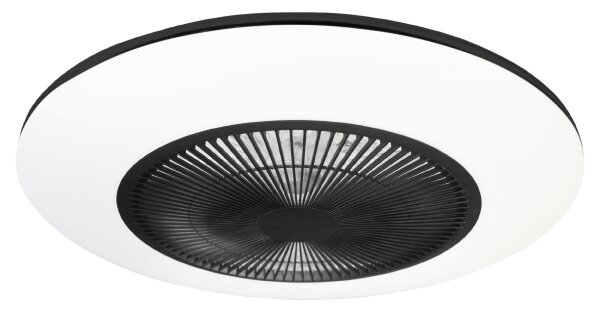 Plafoniera LED dimmerabile con ventilatore ARIA LED/38W/230V nero/bianco + tc