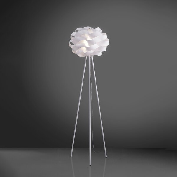 Piantana Moderna 3 Piedi Cloud Polilux ® Bianco E Metallo 1 Luce E27