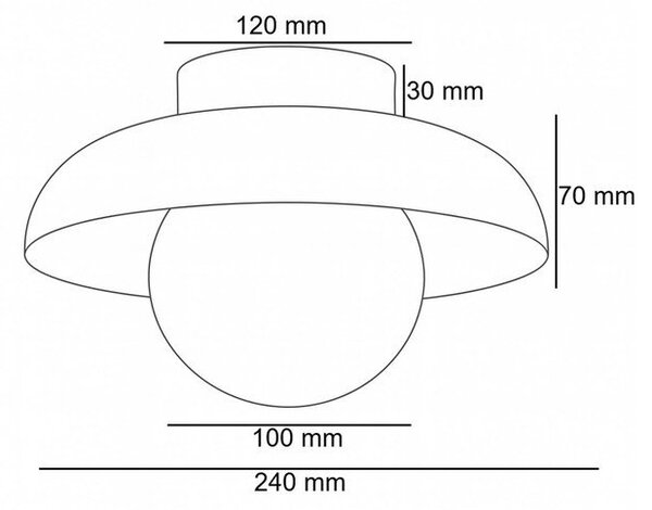 Plafoniera marrone con paralume in vetro ø 24 cm Elsa – Opviq lights