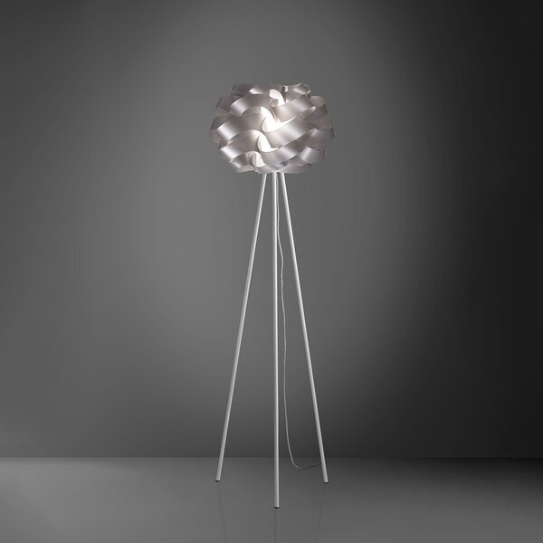 Piantana Moderna 3 Piedi Cloud Polilux ® Argento E Metallo 1 Luce E27