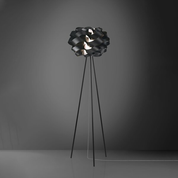 Piantana Moderna 3 Piedi Cloud Polilux ® Nero E Metallo 1 Luce E27