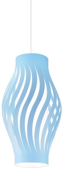 Sospensione Moderna Helios Polilux ® Blu Pastello 1 Luce E27 H61Cm