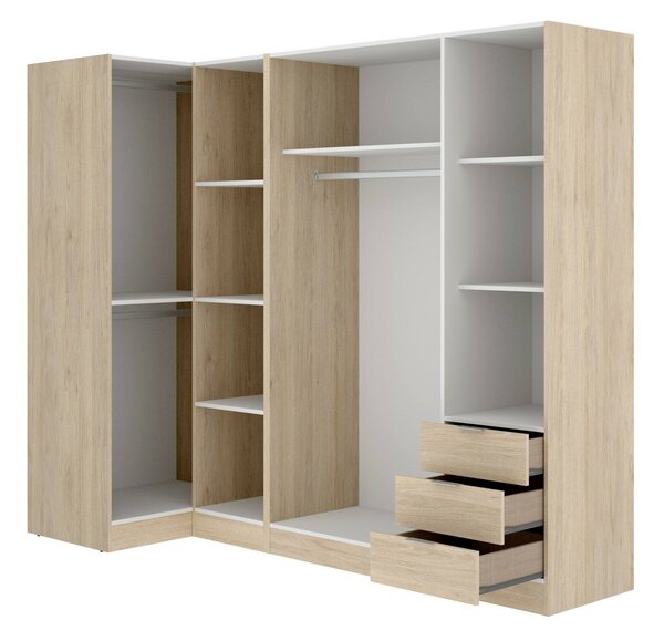 Guardaroba con appendiabiti rovere 213x184h cm - Atena
