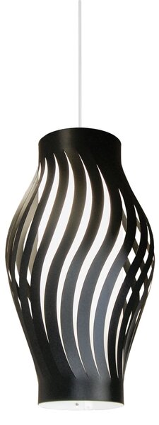 Sospensione Moderna Helios Polilux ® Nero 1 Luce E27 H40Cm