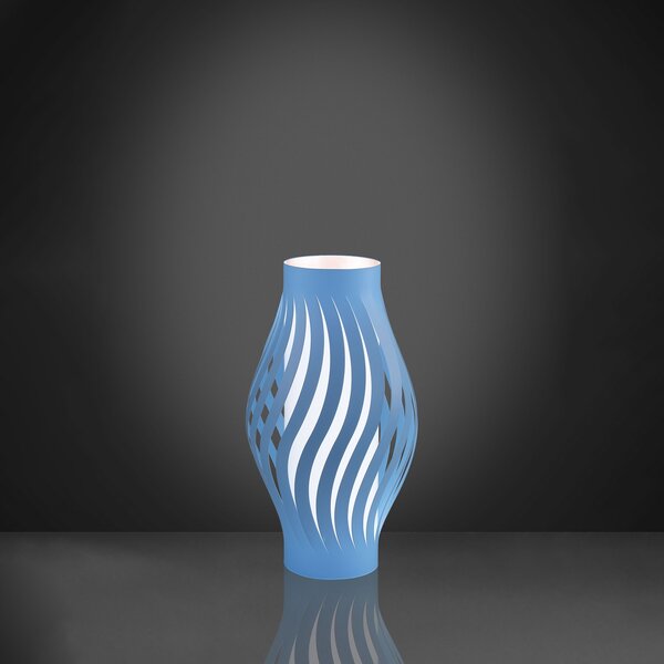 Lampada Da Scrivania Moderna Helios Polilux ® Blu Pastello 1 Luce E14