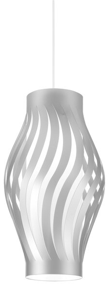 Sospensione Moderna Helios Polilux ® Argento 1 Luce E27 H32Cm
