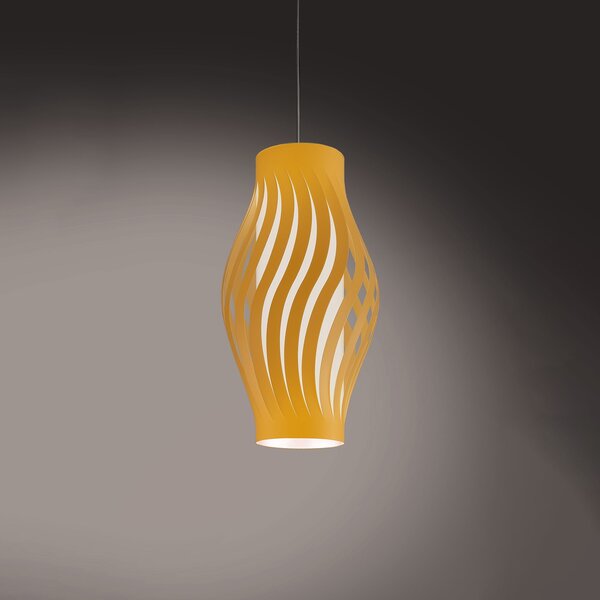 Sospensione Moderna Helios Polilux ® Ocra Pastello 1 Luce E27