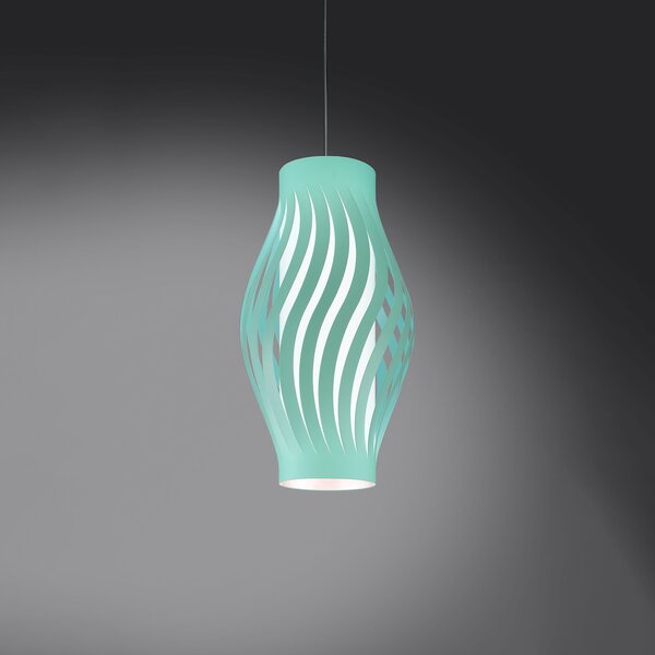 Sospensione Moderna Helios Polilux ® Verde Pastello 1 Luce E27