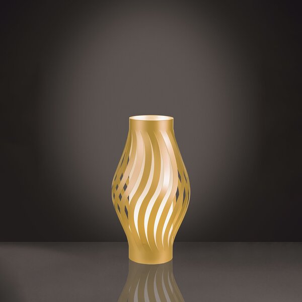 Lampada Da Scrivania-Ufficio Moderna Helios Polilux ® New Gold 1 Luce E14