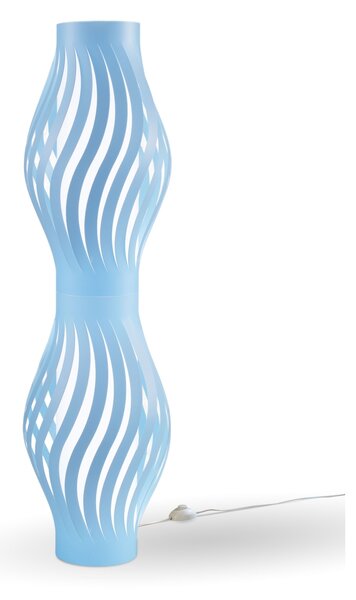 Piantana Moderna Helios Polilux ® Blu Pastello 2 Luci E27 H123Cm