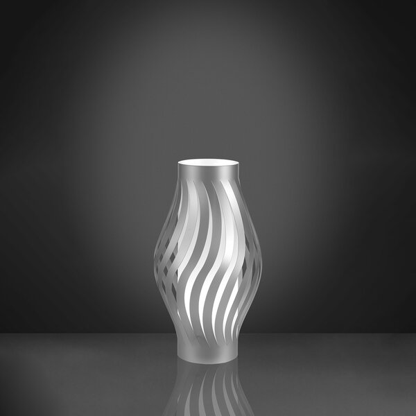 Lampada Da Scrivania-Ufficio Moderna Helios Polilux ® Argento 1 Luce E14