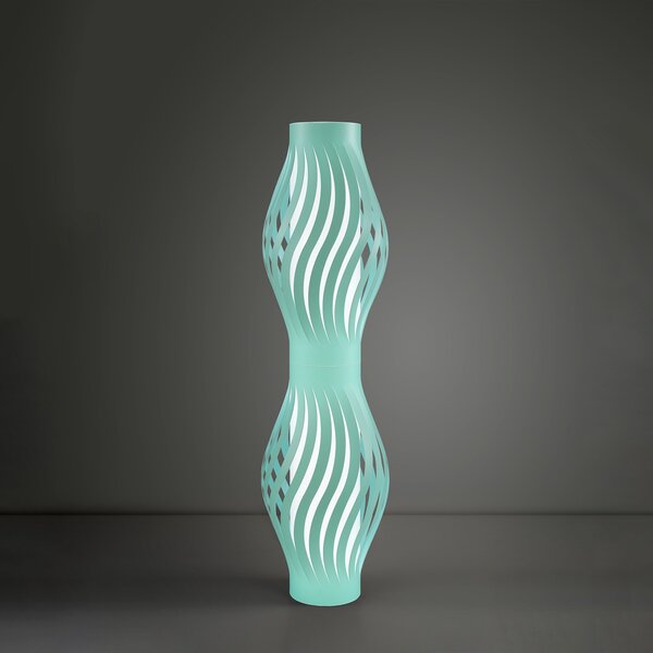 Piantana Moderna Helios Polilux ® Verde Pastello 2 Luci E27 H123Cm