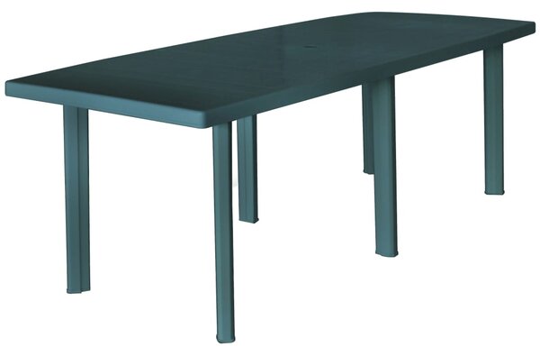 Tavolo da Giardino Verde 210x96x72 cm in Plastica