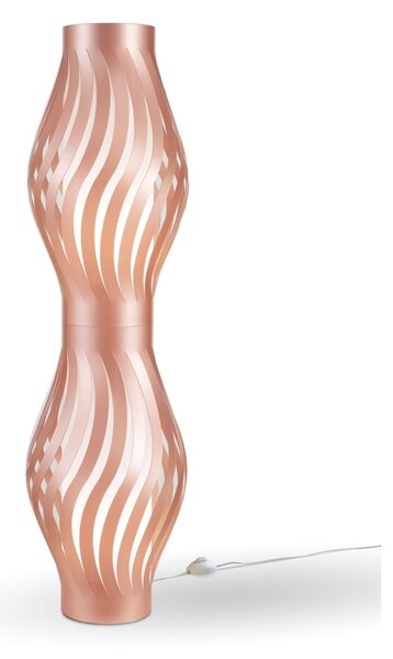 Piantana Moderna Helios Polilux ® Rame 2 Luci E27 H123Cm
