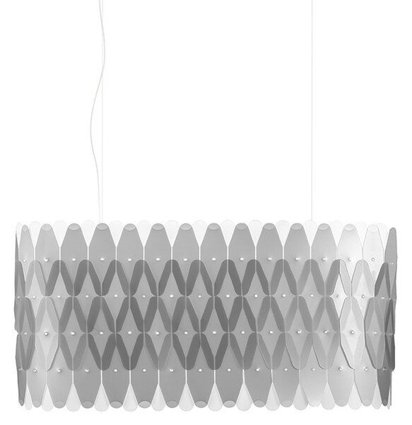 Lampadario Moderno Amanda Polilux ® Argento E Metallo Cromo 6 Luci E27